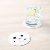 Dessous-de-verre Rond En Papier Mignons Snowman (En situation)
