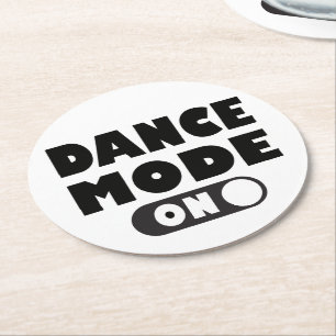 Dessous-de-verre Rond En Papier Mode Danse Activé, Danseur, Citation Danse Mariage