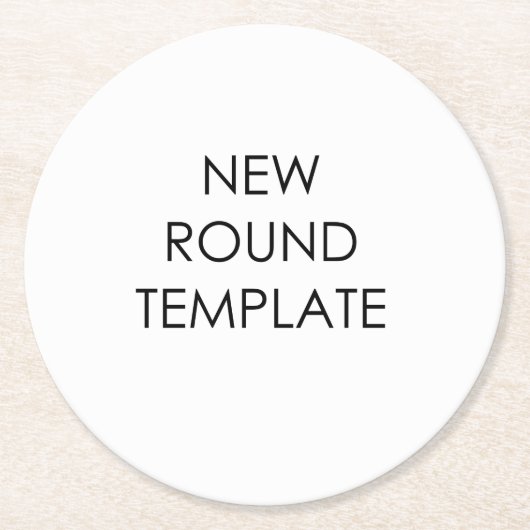 Dessous-de-verre Rond En Papier Modèle de papier rond de dessous de verre (Devant)