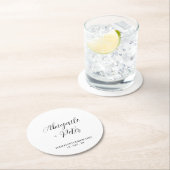 Dessous-de-verre Rond En Papier Modern Lettering Couples Name Party Event (En situation)