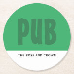 Dessous-de-verre Rond En Papier Moderne Bold, Pub/Brasserie<br><div class="desc">Moderne Bold,  Pub / Brasserie Dessous de verre en papier par le magasin Carte de visite.</div>