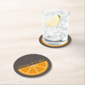 Dessous-de-verre Rond En Papier Moitié-tranche orange (En situation)