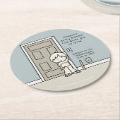 Dessous-de-verre Rond En Papier Moments mesurables (Incliné)