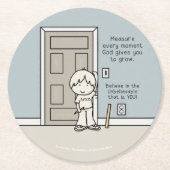 Dessous-de-verre Rond En Papier Moments mesurables (Devant)