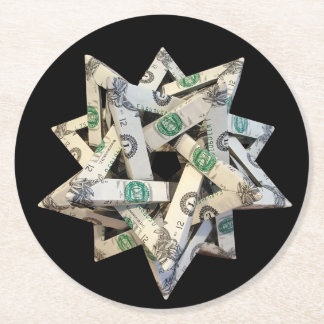 Dessous-de-verre Rond En Papier Money Origami Five Intersecting Tetrahedra