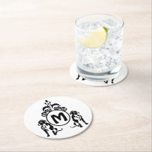 Monogramme de chien à deux gardes