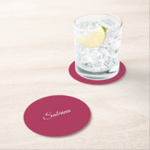 Monogramme minimaliste rose cerise rose