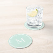 Dessous-de-verre Rond En Papier Monogramme Rond Élégant Cercle (En situation)