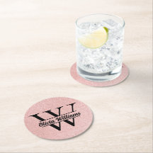 Monogramme rose Parties scintillant or | Girly Mod