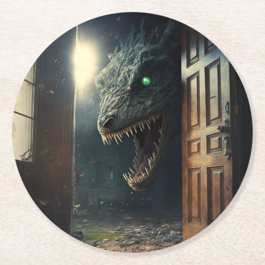 Dessous-de-verre Rond En Papier Monstres lurk (Devant)