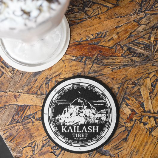 Dessous-de-verre Rond En Papier Mont Kailash - Gang Rinpoché Tibet