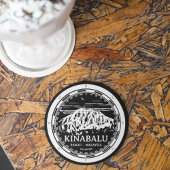 Dessous-de-verre Rond En Papier Mont Kinabalu - Ranau Malaisie Sabah Illustration