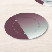 Dessous-de-verre Rond En Papier Mood Gradient Mariage Bourgogne Mist ID741 (Incliné)