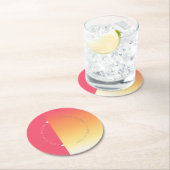 Dessous-de-verre Rond En Papier Mood Gradient Mariage Hot Summer ID741 (En situation)