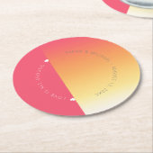 Dessous-de-verre Rond En Papier Mood Gradient Mariage Hot Summer ID741 (Incliné)