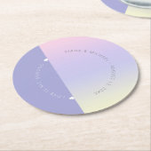 Dessous-de-verre Rond En Papier Mood Gradient Mariage Pastel Dawn ID741 (Incliné)