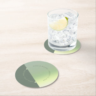 Dessous-de-verre Rond En Papier Mood Gradient Mariage Spring Meadow ID741