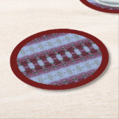 Dessous-de-verre Rond En Papier Motif Avec Rose (Incliné)