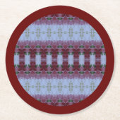Dessous-de-verre Rond En Papier Motif Avec Rose (Devant)