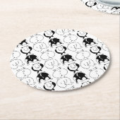 Dessous-de-verre Rond En Papier Motif Hamster Butts (Incliné)