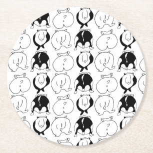 Dessous-de-verre Rond En Papier Motif Hamster Butts