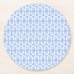 Dessous-de-verre Rond En Papier Motif Moderne Vibrant avec des Formes de Couleurs