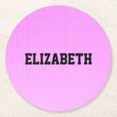 Dessous-de-verre Rond En Papier Motif rose points blancs (Devant)