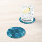 Dessous-de-verre Rond En Papier Mousse mer (En situation)