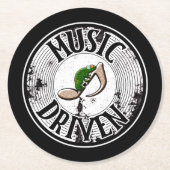 Dessous-de-verre Rond En Papier Musique (Devant)