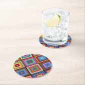 Dessous-de-verre Rond En Papier N° 52 de Kandinsky (En situation)