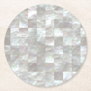 Dessous-de-verre Rond En Papier Nacre.