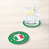 Dessous-de-verre Rond En Papier Naples Italie (En situation)