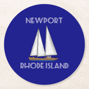 Dessous-de-verre Rond En Papier Navigation de Newport Île de Rhode