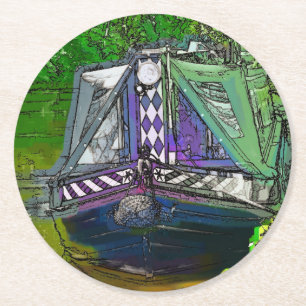 DESSOUS-DE-VERRE ROND EN PAPIER NAVIRES