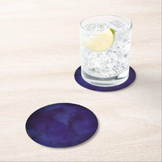 Dessous-de-verre Rond En Papier Navy blue Design Coaster