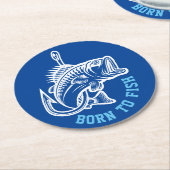 Dessous-de-verre Rond En Papier Né au poisson (Incliné)