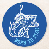 Dessous-de-verre Rond En Papier Né au poisson (Devant)