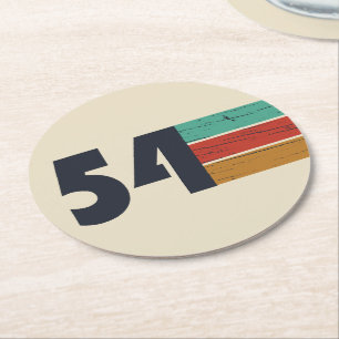 Dessous-de-verre Rond En Papier né en 1954 anniversaire vintage