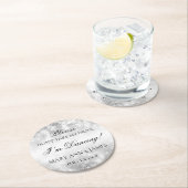 Dessous-de-verre Rond En Papier Ne prends pas mon verre ! Lumières Shimmer Argent (En situation)