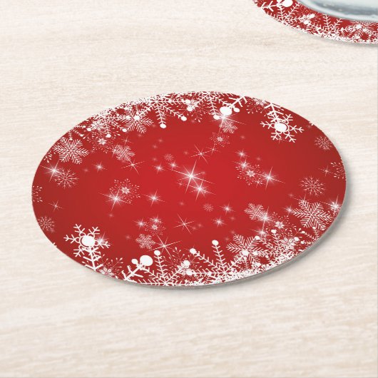 Dessous-de-verre Rond En Papier Noël (Incliné)