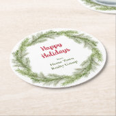 Dessous-de-verre Rond En Papier Noël Open House Entreprise Fournitures (Incliné)