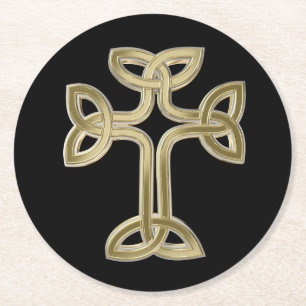 Dessous-de-verre Rond En Papier noeud de croix celtique