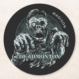 Dessous-de-verre Rond En Papier Nom personnalisé dessous de verre papier DEADMONTO