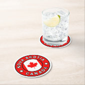 Dessous-de-verre Rond En Papier Nouvelle-Écosse Canada (En situation)