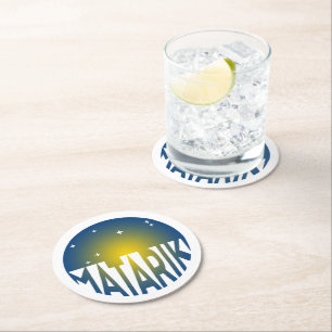 Dessous-de-verre Rond En Papier Nouvelle-Zélande Sept Soeurs Maori MATARIKI 2a