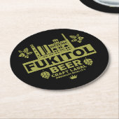 Dessous-de-verre Rond En Papier Novelty Funny Bière Étiquette (Incliné)