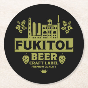 Dessous-de-verre Rond En Papier Novelty Funny Bière Étiquette