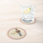 Dessous-de-verre Rond En Papier Nutcracker Soldier - Arrière - plan de musique (En situation)