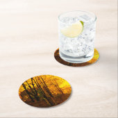 Dessous-de-verre Rond En Papier Octobre Afterglow John Atkinson Grimshaw (En situation)