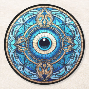 Dessous-de-verre Rond En Papier Œil de dragon